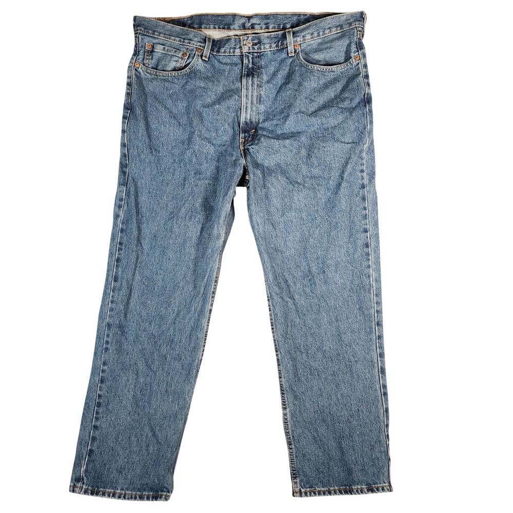 Levi's 550 Jeans Mens 42X30 Blue Relaxed Fit Denim Trousers Pants Denim